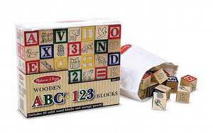 ABC\123 Wooden Blocks de Melissa & Doug