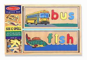 See & Spell Wood Puzzle de Melissa & Doug