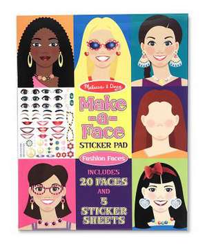 Make-A-Face Fashion Faces Sticker Pad de Melissa & Doug