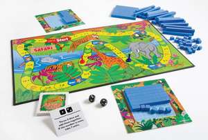 Place Value Safari: Discovering Ones, Tens, and Hundreds! [With 2 Six-Sided Dice and 4 Safari Boards, 15 Jungle Cards, 4 Counters and Jungle Playing B de Didax