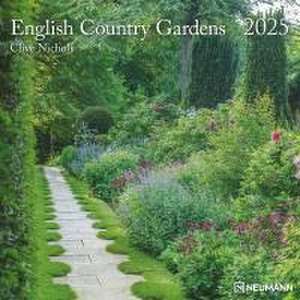 English Country Gardens 2025 - Wand-Kalender - Broschüren-Kalender - 30x30 - 30x60 geöffnet - Garten de Neumann