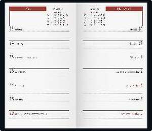 rido/idé 7012144905 Taschenkalender Modell TM 15 (2025)| 1 Seite = 1 Woche| A6| 112 Seiten| Kunstleder-Einband Prestige| schwarz