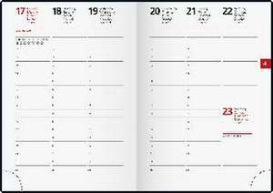 rido/idé 7018507015 Taschenkalender Modell Technik S (2025) "Cloudy Mountains"| 2 Seiten = 1 Woche| A6| 144 Seiten| Grafik-Einband| grau