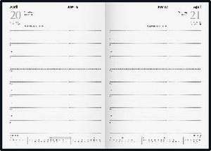 rido/idé 7021812805 Buchkalender Modell Chefplaner (2025) "Carbon"| 1 Seite = 1 Tag| A5| 400 Seiten| Kunstleder-Einband| flexibel| schwarz