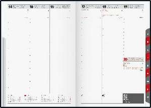 rido/idé 7023005905 Buchkalender Modell studioplan int. (2025)| 2 Seiten = 1 Woche| 168 × 240 mm| 160 Seiten| Kunstleder-Einband West| schwarz