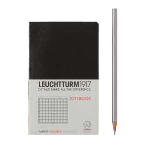 Agendă nedatată Leuchtturm Jottbook: Negru, Pocket, pagini cu pătrățele