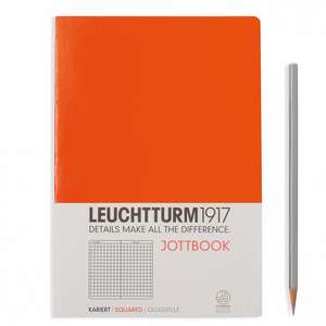 Agendă nedatată Leuchtturm Jottbook: Orange, Medium, pagini cu pătrățele