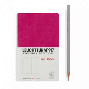 Agendă nedatată Leuchtturm Jottbook: Berry, Pocket, pagini albe