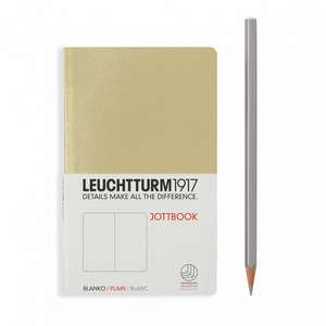 Agendă nedatată Leuchtturm Jottbook: Sand, Pocket, pagini albe