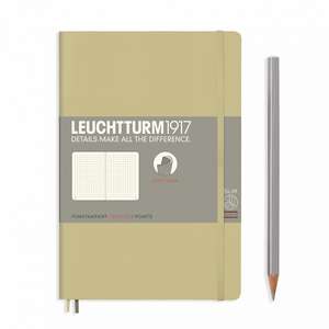 Agendă Leuchtturm Notes Paperback (B6+): Sand, pagini punctate