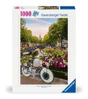 Adult puzzle 1000 Teile - Fahrrad und Blumen in Amsterdam