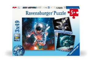 Children's puzzle 3x49 Teile - Abenteuer Weltraum