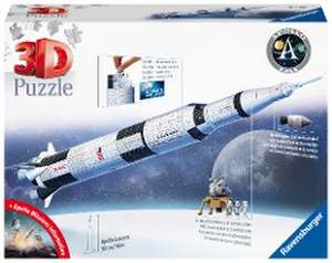 Ravensburger 3D Puzzle 11545 - Apollo Saturn V Rakete - zum Zusammenbauen und Erkunden - Für alle Weltraum Fans ab 8 Jahren