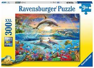 Ravensburger Kinderpuzzle - 12895 Delfinparadies - Unterwasserwelt-Puzzle für Kinder ab 9 Jahren, mit 300 Teilen im XXL-Format