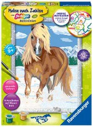 Ravensburger Malen nach Zahlen 28780 - Haflinger im Schnee - Kinder ab 9 Jahren