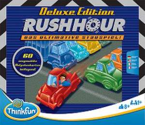 ThinkFun 76440 - Rush Hour - Das bekannte Stau-Spiel in der Deluxe Edition mit Fahrzeugen in Metalloptik, Logikspiel für Erwachsene und Kinder ab 8 Jahren