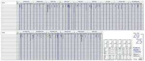 Urlaubsplaner 2025 100x42 - 15 Monate - Wandplaner - gefalzt mit Rand - zum Abheften - für 35 Personen - 993-0000 de Zettler Kalender