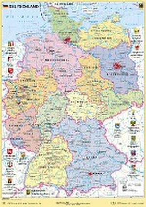 Deutschland politisch mit Bundesländerwappen de Heinrich Stiefel