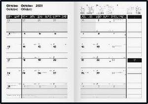 Brunnen 1072621905 Buchkalender TimeCenter Modell 726 (2025)| 2 Seiten = 1 Monat| A5| 272 Seiten| Baladek-Einband| schwarz