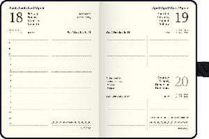 Brunnen 1073666905 Taschenkalender Kompagnon Modell 736 66 (2025)| 1 Seite = 1 Tag| A6| 352 Seiten| Baladek-Einband| schwarz