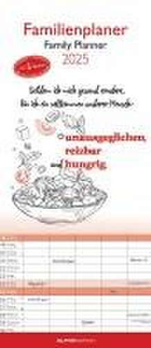 Typo Art 2025 Familienplaner - Familienkalender - Wandkalender - 19,5x45 de Alpha Edition