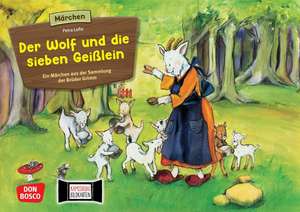 Der Wolf und die sieben Geißlein. Kamishibai Bildkartenset de Brüder Grimm