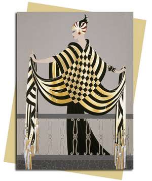 The Balcony (Erté) Greeting Card: Pack of 6 de Flame Tree Studio