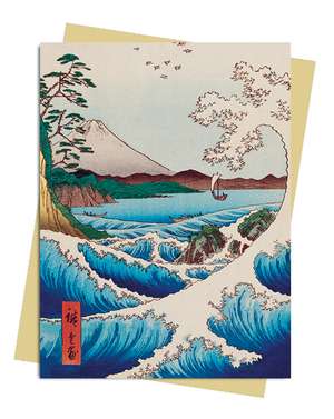 Hiroshige: Sea at Satta Greeting Card: Pack of 6 de Flame Tree Studio