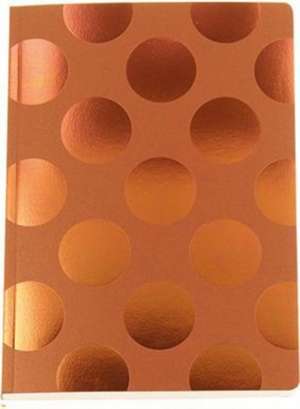 Shimmer Large Polka Copper A5 Notebook