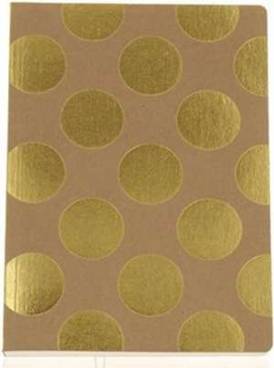 Shimmer Large Gold Polka Kraft A5 Notebo