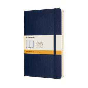 Moleskine Expanded Large Ruled Softcover Notebook: Sapphire Blue