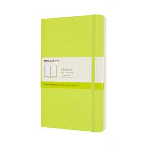 Moleskine Large Plain Softcover Notebook: Lemon Green