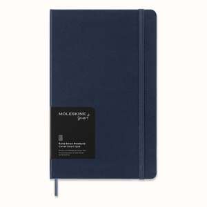 Moleskine Large Ruled Hardcover Smart Notebook: Sapphire Blue de Moleskine