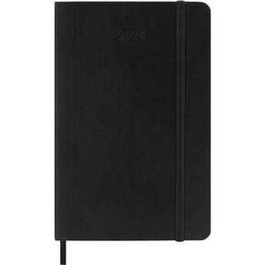 Moleskine 2024 12-Month Monthly Pocket Softcover Notebook: Black de Moleskine