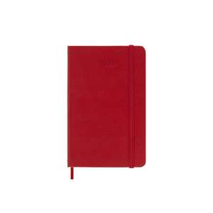 Moleskine 2025 12-Month Weekly Pocket Hardcover Notebook: Scarlet Red de Moleskine