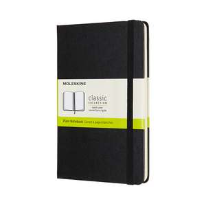 Moleskine Medium Plain Hardcover Notebook: Black de Moleskine