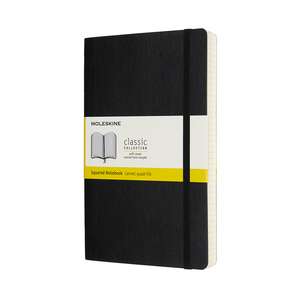 Moleskine Expanded Large Squared Softcover Notebook: Black de Moleskine