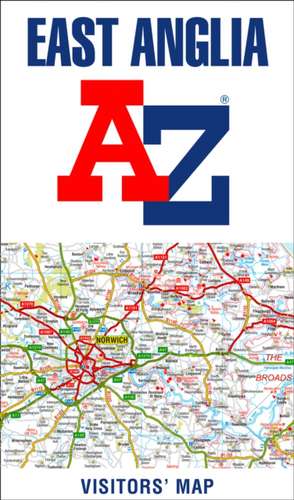 East Anglia A-Z Visitors' Map de A-Z Maps