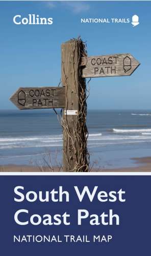 South West Coast Path National Trail Map de Collins Maps