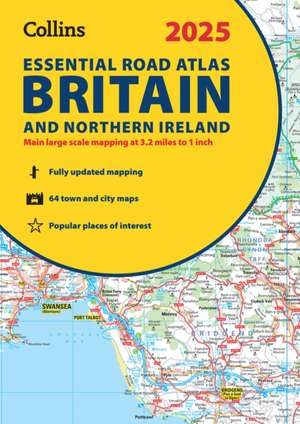 2025 Collins Essential Road Atlas Britain and Northern Ireland de Collins Maps