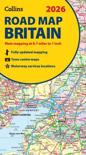 2026 Collins Road Map of Britain de Collins Maps