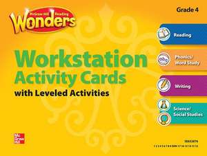 Reading Wonders, Grade 4, Workstation Activity Cards Package de McGraw Hill