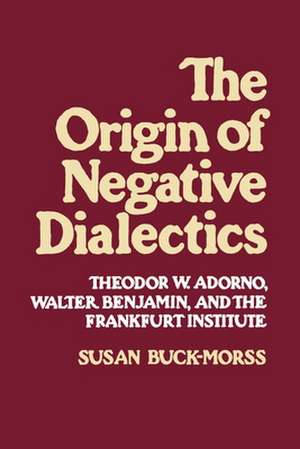 Origin of Negative Dialectics de Susan Buck-Morss