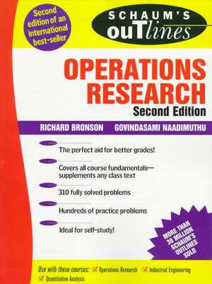 Schaum's Outline of Operations Research de Richard Bronson