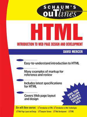 Schaum's Outline of HTML de David Mercer