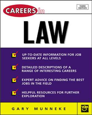 Careers in Law de Gary Munneke