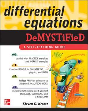 Differential Equations Demystified de Steven Krantz