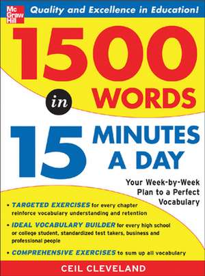 1500 Words in 15 Minutes a Day de Ceil Cleveland