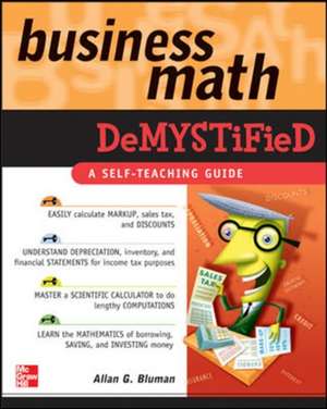 Business Math Demystified de Allan Bluman