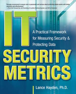 IT Security Metrics: A Practical Framework for Measuring Security & Protecting Data de Lance Hayden